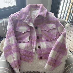 Avec Les Filles Lavender Plaid Jacket